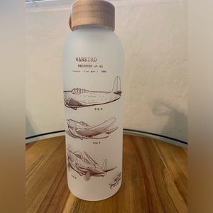 Glass Water Bottle with Bamboo Lid & Rope 25OZ Outdoor Travel Leakproof Tumbler